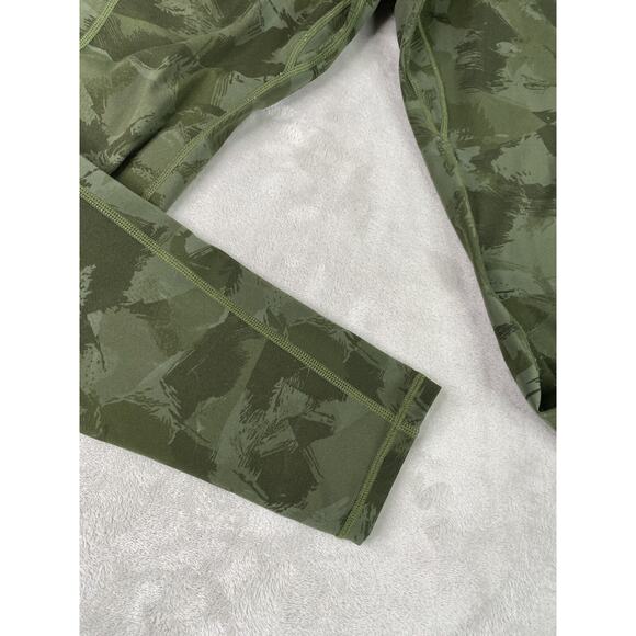 Colorfulkoala Green Brushed Camo Yoga Side Pockets Ankle Leggings Medium - Picture 4 of 8